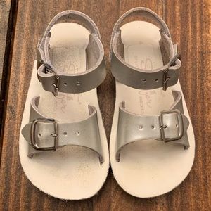 Silver Saltwater Sandals